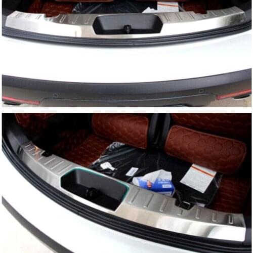 For Ford Explorer 2011-2016 1PC Stainless Steel Car Trunk Inner Rear Tail Box Bumper Pedal Cover Trim Car Styling Accessories