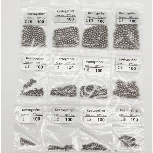 304 Stainless Steel Miniature Smooth Ball Diameter 1-4.5mm Precision Bearing Ball G100 HRC For Bearings 100/1000Pcs