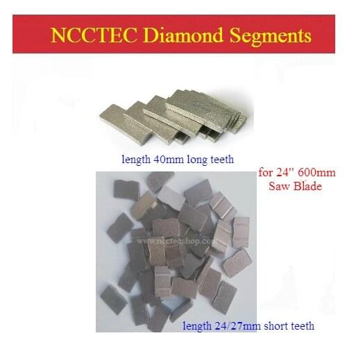 NCCTEC Diamond segments teeth tooth heads for Diameter 24'' inch 600mm saw blade cutting disc disk wheel plate FREE SHIPPING