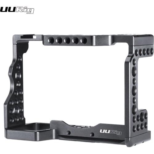 UURIG C-A73 Camera Cage Aluminum Alloy with Cold Shoe Mount Compatible with Sony A7III/A7R3/A7M3 Camera Photography Accessories