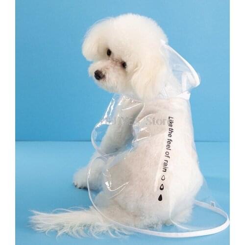 Small Dog Raincoat with hood Pet Raincoat Dog Raincoat Pet Clothes Transparent Raincoat Light Clothes Waterproof