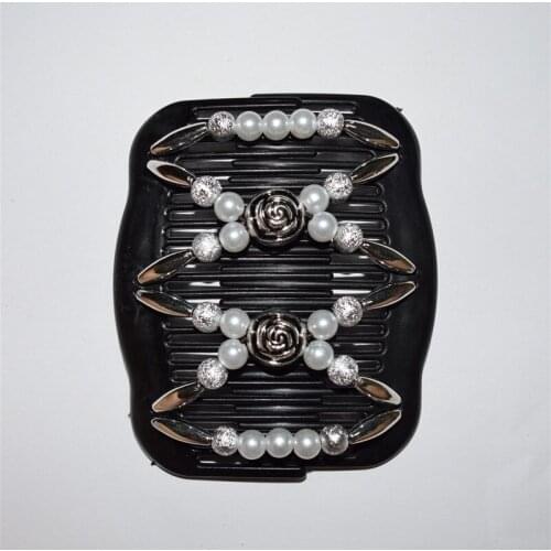 Double style 30pcs/lot rose silver shining christmas magic comb hair accessory free shipping classical jewlery