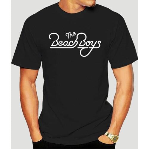 T-Shirt The Beach Boys American Rock Music Band Black White Tee Size XS - X3L Tops Male T shirt Men-3958A