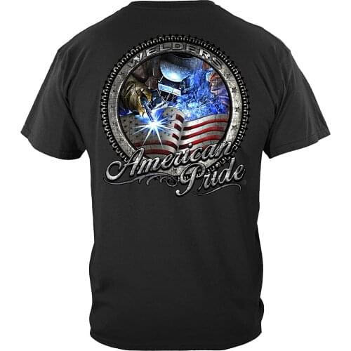 Creative Design American Pride Welder T-Shirt. Summer Cotton Short Sleeve O-Neck Mens T Shirt New S-3XL