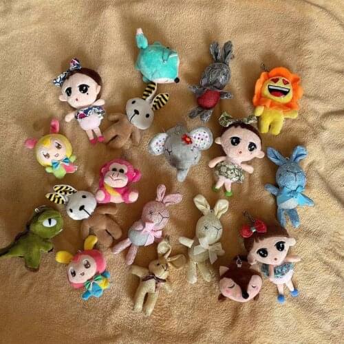 Small Gifts For Company Activities Wedding Key Chain Pendants Kawaii Plush Toys Backpack Schoolbag Doll Stuffed Toy Gifts