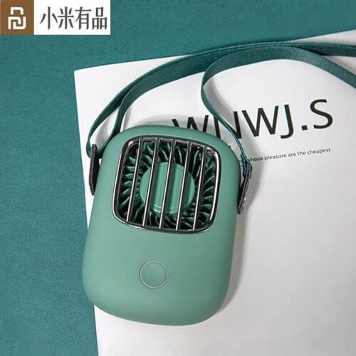 Youpin Simple Hanging Neck Fan Handheld Wide-angle Wind USB Charging MINI Portable Fans 3color For Office Dormitory Outdoor
