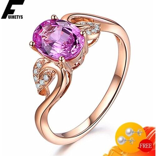 Bali Jelry Fashion 925 Silver Ring Oval Shape Pink Zircon Gemstone Open Rings Fine Jewelry Accessories for Women Wedding Party