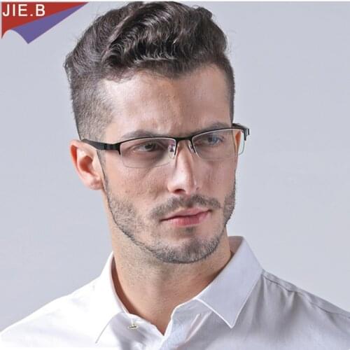 2020 new fashion brand titanium alloy optical myopia glasses frame men and women business prescription glasses