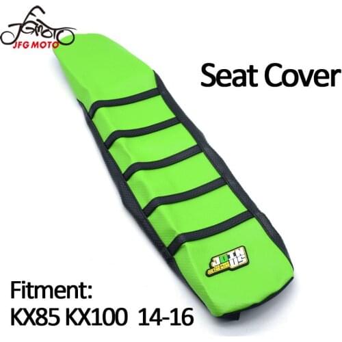 Motorcycle Stripe Gripper Soft Seat Cushion Cover For Kawasaki KX85 KX100 KX 85 100 2014-2016 2015 Enduro Dirt Bike Motorcross