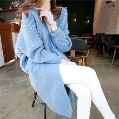 Autumn Winter Batwing Sleeve Knitwear Cardigan Women Large Size Knitted Sweater Cardigan Female Elegant Jumper Coat