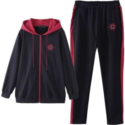 Plus Size 10XL 8XL 6XL 4XL Long Sleeves Femme Spring Autumn Tracksuit Female Hoodies Top And Pants Womens Two Pieces Sport Sets