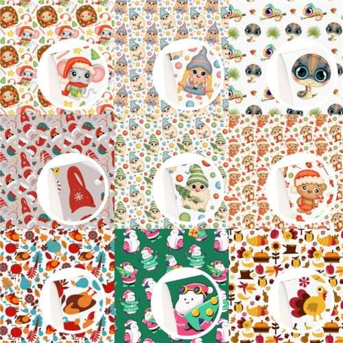 Christmas Snowman 20*33cm Faux Synthetic Leather Fabric For Bow-knot Bags Wallet Earring Phone Case Scrapbook DIY,1Yc18928