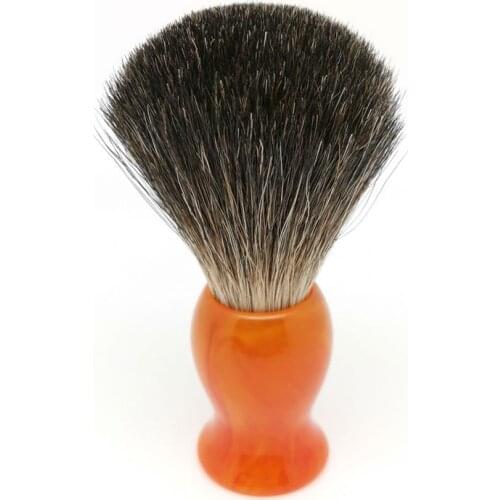 TEYO Black Badger Hair Shaving Brush For Double Edge Razor Shaving Cream