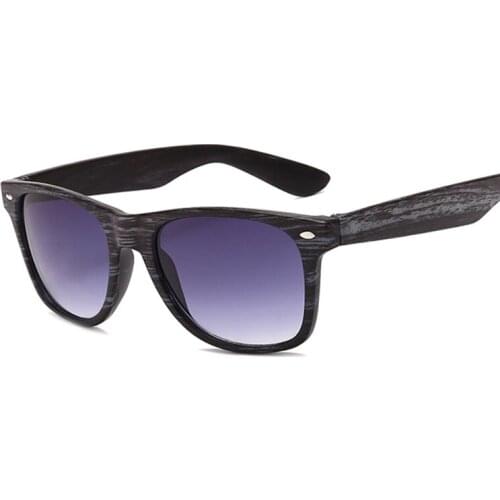 Vintage Small Square Sunglasses Women Luxury Brand Black Imitation Wood Frame Sun Glasses Female Male Shades Coulos