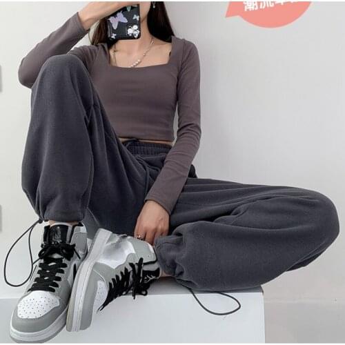 Sweatpants for Women 2021 Spring Summer White Gray Black Jogging Sports Pants Baggy Loose Oversized Wide Leg Joggers Trousers