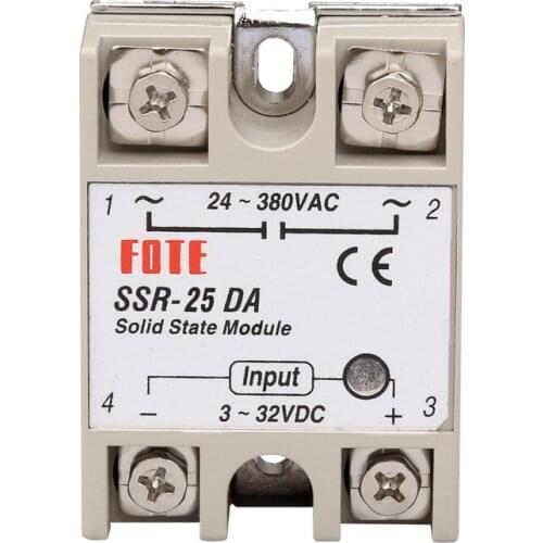 SSR-10 DA / 25da / 40da / 60da DC controlled AC SSR single phase solid state relay with plastic dust cover