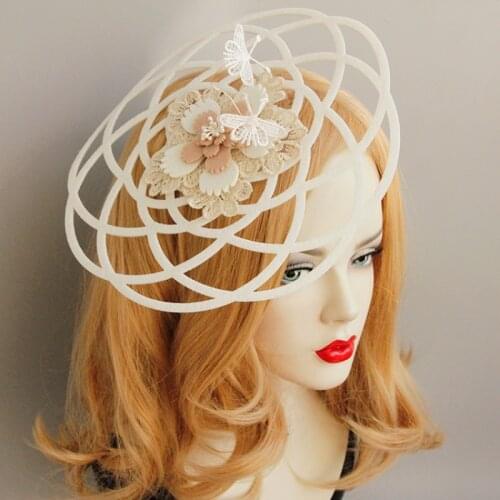 Unique Design Girls Birthday Party Hats Hollow Hats with Flowers Party Favor Accessories Halloween Performance Headwear T210