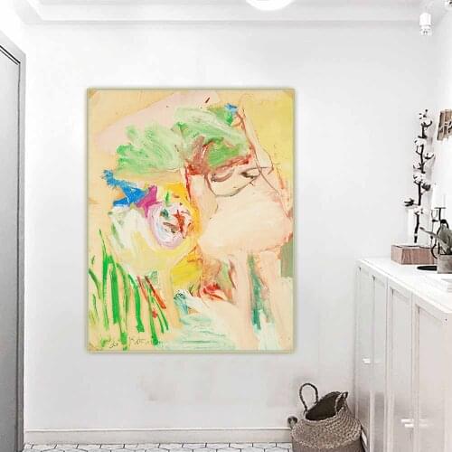 Willem De Kooning Canvas Oil Painting"Woman - I"Wall Art Aesthetic Western Art Decor Home Room Interior Decoration