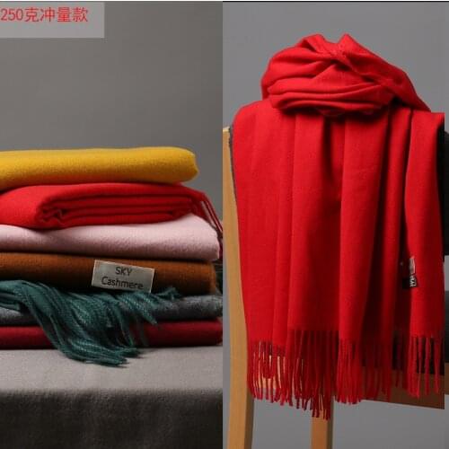 High-End Womens Winter Scarf Korean Style Spring Autumn Imitation Wool Cashmere Neckerchief Long Shawl Fashion Winter Scarf