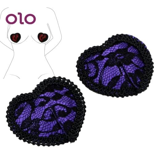 OLO 1 Pair Backless Bra Pad Nipple Covers Breast Petals Chest Stickers Tassels Heart Shape Silicone Sex Toys For Women Flirt