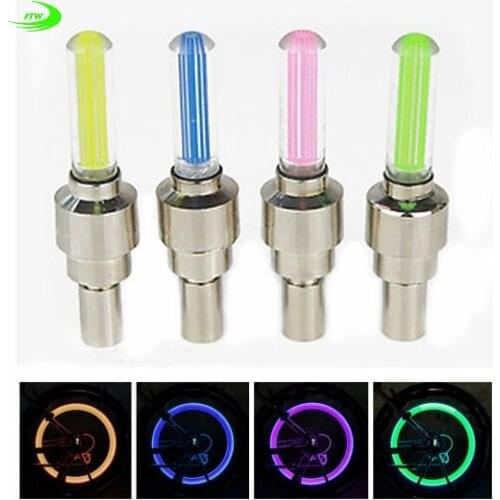 10 pcs Bike Car Motorcycle Cycling Tyre Valve Cap Wheel spokes LED Lights without battery new