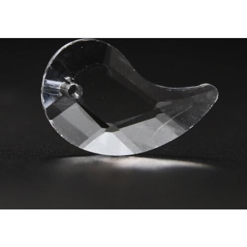 2 PCS Transparent Sickle Snail-shaped Crystal Prism Chandelier Suncatcher DIY Lighting Necklace Earrings Jewelry Decor Accessory