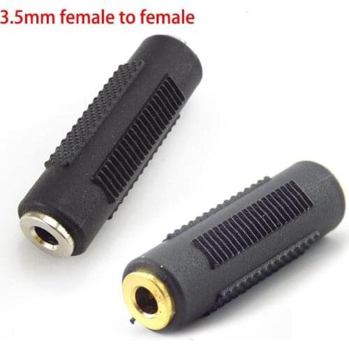 3.5mm Jack Coupler Gold Plated 3.5 mm Female to 3.5mm Female Jack plug audio Stereo Coupler Socket Adapter connectors