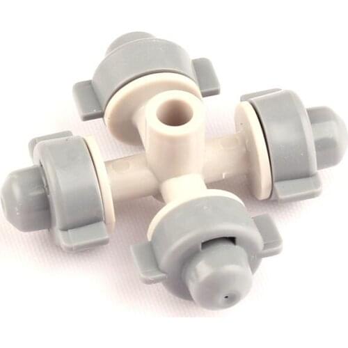 30pcs Gray Atomizer Greenhouse Cooling Nozzle Cross Atomization Nozzle Leakproof Atomization Nozzle Garden Sprinklers