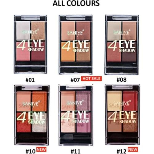 4 Colors Matte Eyeshadow Palette Waterproof Eyeshadow Makeup Pallete Lasting Coloring Glitter Eyeshadow Shimmer Cosmetics QBMY