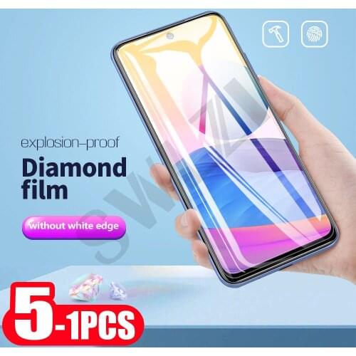 5-1Pcs 9D on the tempered glass smartphone for Redmi 10X protective film note 10 10s pro MAX phone screen protector