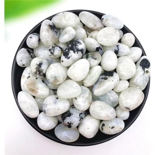 50g Natural Rare White Moonstone Tumbled Stone Crystal Rockstone Reiki Healing Specimen Collection Natural Stones and Minerals