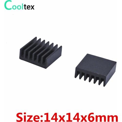 50pcs/lot) 14x14x6mm Aluminum heatsink Extruded heat sink radiator for Electronic IC chip RAM cooler cooling