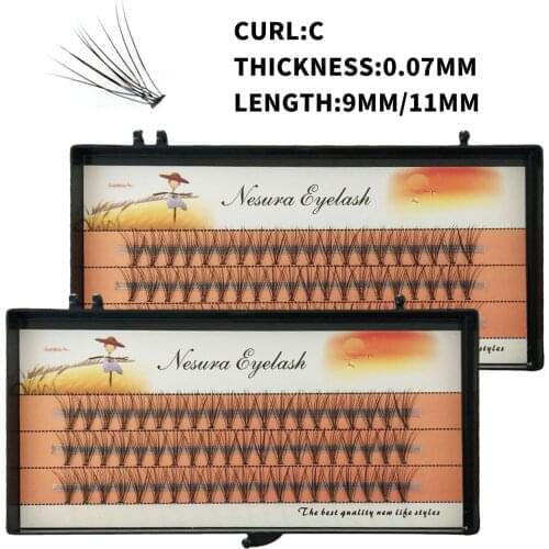 60Pcs Individual Lashes 0.07 Thickness C Curl False Eyelashes Extension Long Fake Lashes Soft Natural Individual Eyelashes