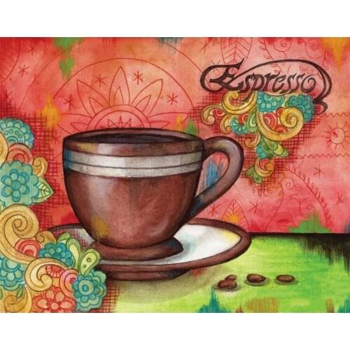 JMINE Div 5D coffee time flower Full Diamond Painting cross stitch kits art High Quality Scenic 3D paint by diamonds