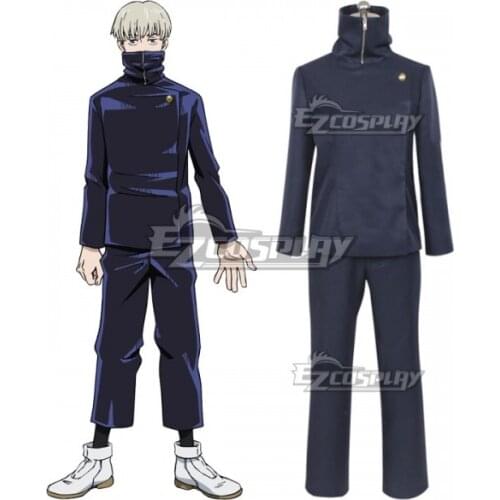 Jujutsu Kaisen Sorcery Fight Toge Inumaki Anime Ver. Deep Blue Uniform Set Halloween Suit Adult Outfit Cosplay Costume E001