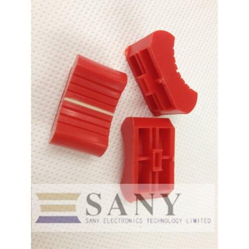 [BELLA]Slide the cap mixer fader potentiometer knob hole 4MM red black cap wide 13.7MMX high 10.8MM long 24.5MMX--50PCS/LOT
