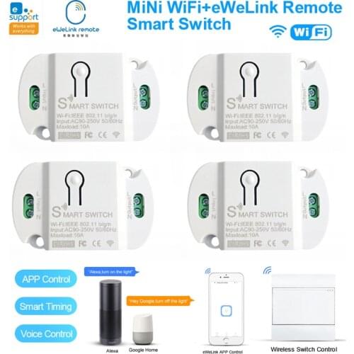 Bluetooth-compatible Wifi Wireless Remote Switch Breaker Domotic Light Controller Module Alexa Google Home EWeLink APP Smart Hom