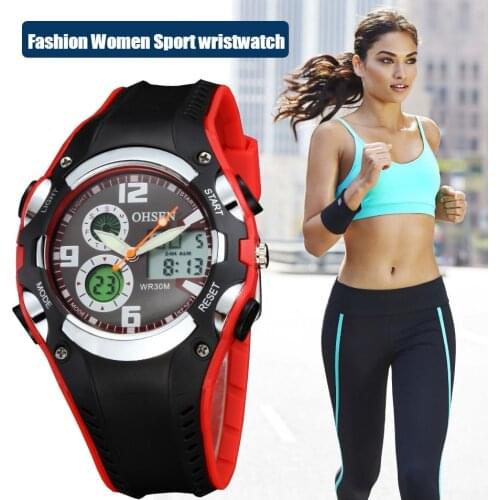 Digital Quartz Women Girl Wristwatches Fashion Red Silicone Ladies Watch Waterproof Outdoor Sport Children Watch reloj mujer