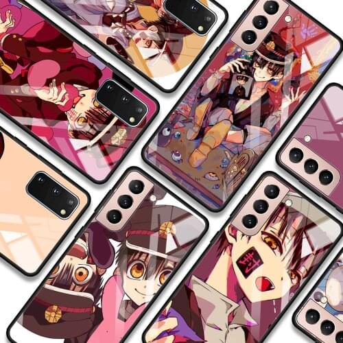 Phone case For Samsung S21 S20 Ultra Plus FE S10e Lite S10 S9 S8 plus Glass Bumper Soft Fundas hanako kun