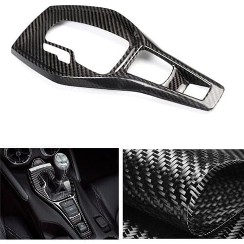 For Chevrolet Camaro 2016-2019 Gear Shift Knob Panel Cover Trim Carbon Fiber Car Interior Moulding Strip Frame Sticker