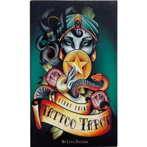 Eight Coins Tattoo Tarot Oracle Cards Deck Board Games English For Family Gift Party Playing Card Game