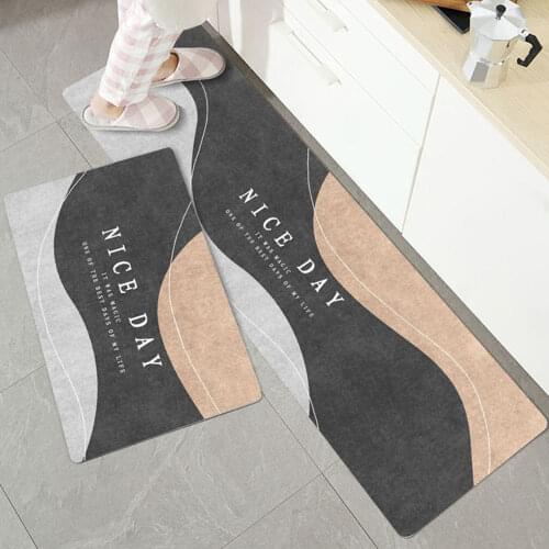 Kitchen Floor Mat 2Piece Non-Slip Kitchen Carpet Modern Doormat For Living Room Hallway Long Area Rugs Home Decoration