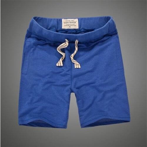 Mens Shorts Cotton Solid Color Summer Casual Keen Length Pants With Pocket On Side