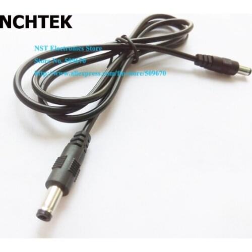 NCHTEK DC 12V Power 5.5x2.5mm Male to Male Plug M/M Extension Cable For CCTV 1M/Free shipping/25PCS