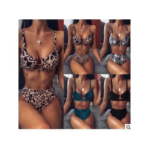 New Women Sexy and Charming Swimsuit Split Swimsuit Leopard Bikini New Vacation Beach Swimsuit