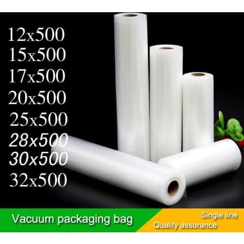 Vacuum Bags For Food Vacuum Sealer Food Fresh Long Keeping 12+15+17+20+25+30cm*500cm Rolls/Lot Bags For Vacuum Packer Dropshipp