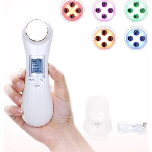 LED Photon Face Skin Care Mesotherapy Electroporation RF Radio Frequency Device