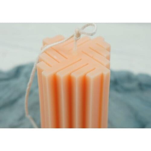 Twill Top Square Column Acrylic Plastic Scented Candle Mold Supplies DIY Long Cup Shaped Aromatherapy Geometry Handcraft Mold