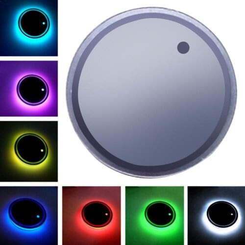 Universal LED Car Cup Holder RGB Light Mat Pad Drink Coaster Interior Decoration Car Decor DIY Styling Accessories