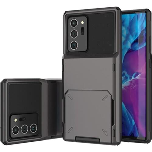 2 In 1 Hide Wallet Card Back Case For Samsung S20 FE Note 20 Ultra 10 + 8 9 S20 S10 S8 S9 Plus S7 A7 A8 A9 Armor Phone Case Capa